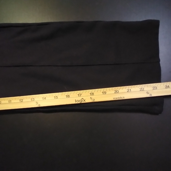 Womens Black Yoga Pants XL Stretch Casual Viscose Blend Back Pockets Walking - Picture 4 of 6